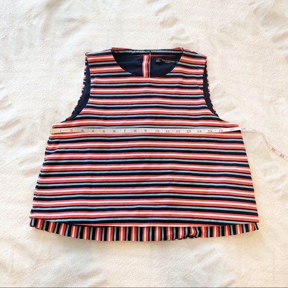 ☘️ Zara Stripe Crop Top Size Large - Picture 5 of 8